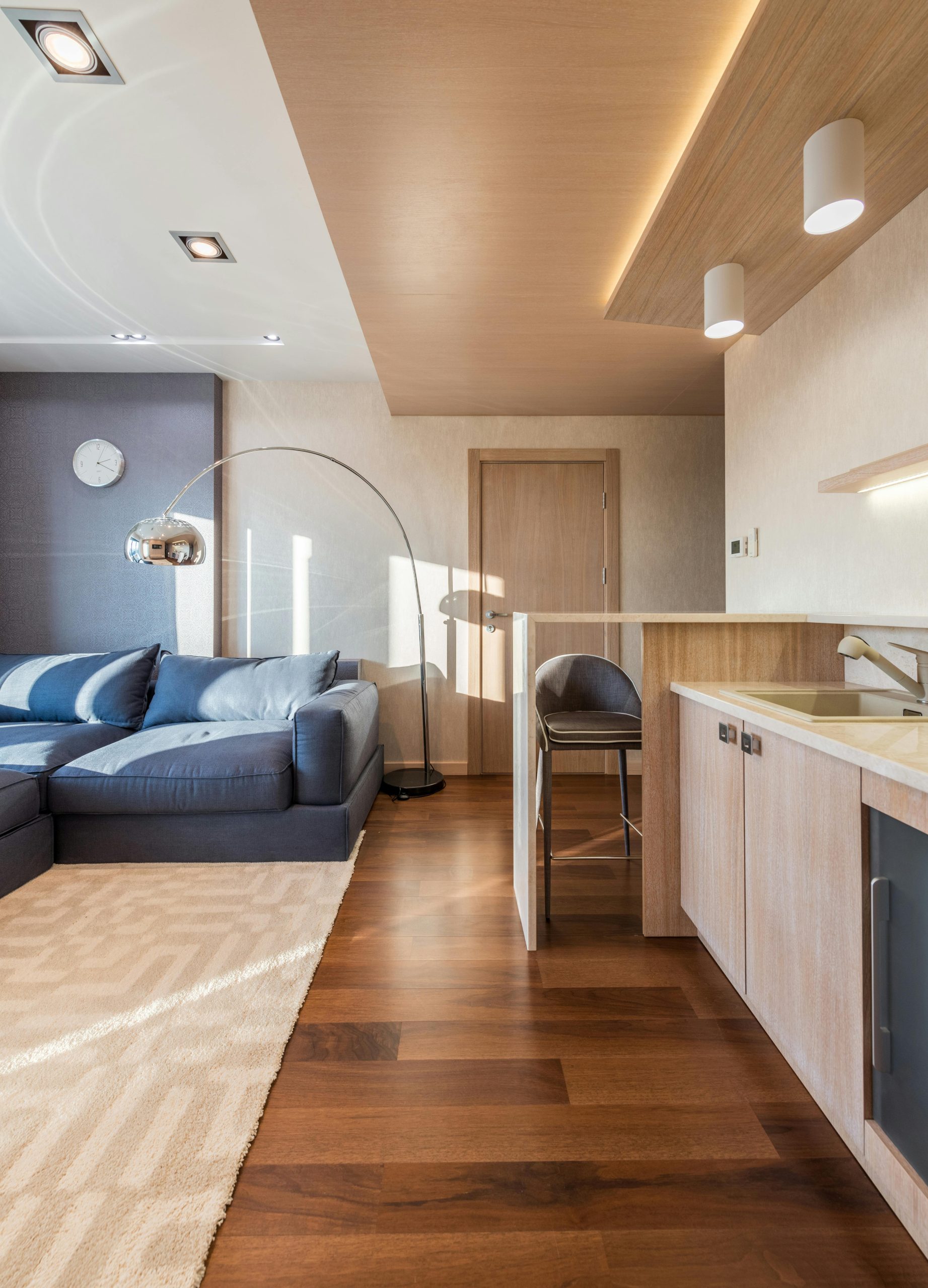 clean small apartment home storage solution